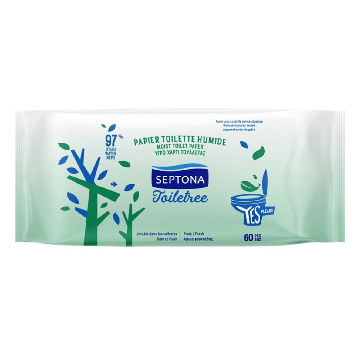 Septona Toilet Paper Wipes Speed Clean 60pcs